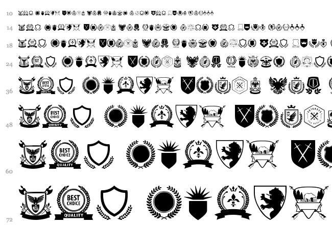 Emblem font waterfall